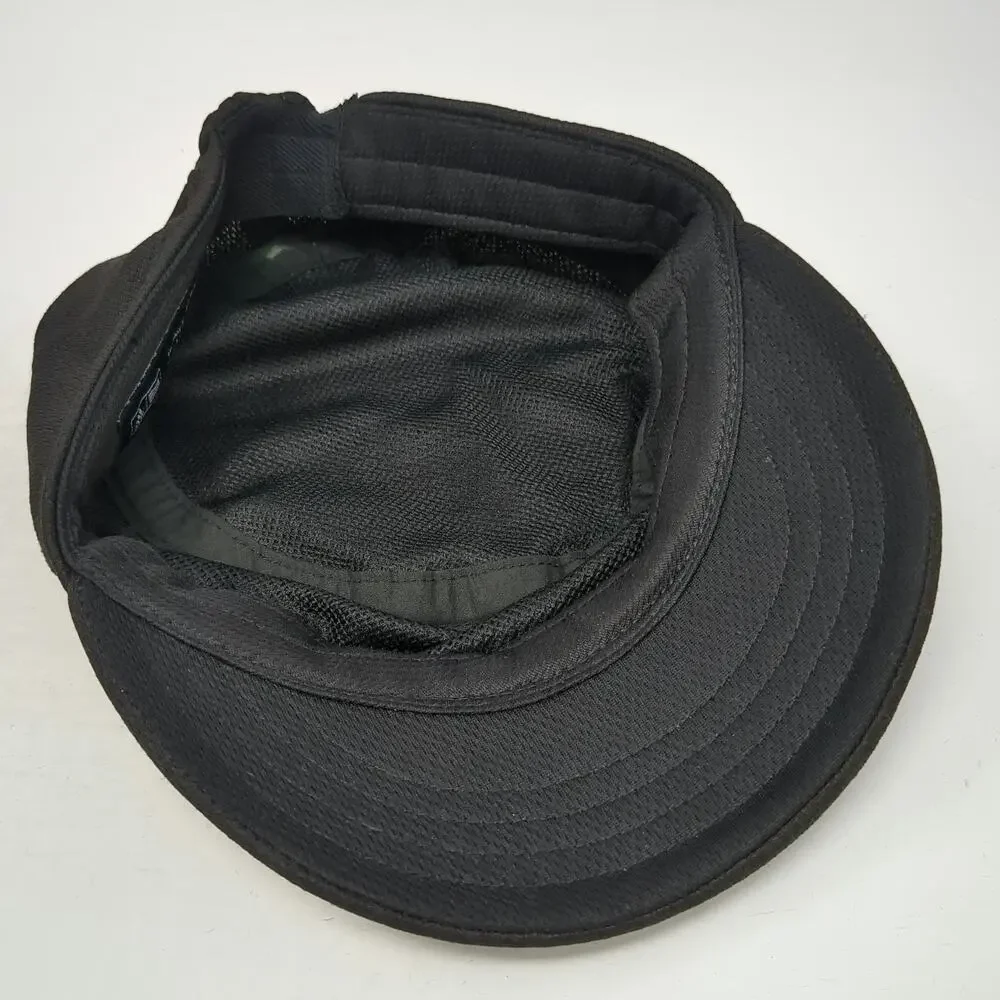 Adidas Army Cap Black One Size Mesh Performance Breathable Textured Cadet Hat